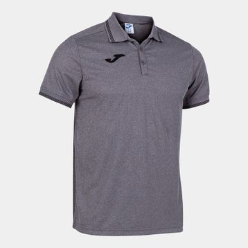 Joma 101588.250 Campus III Polo Melan Düz Yaka Düz Gri Erkek T-shirt