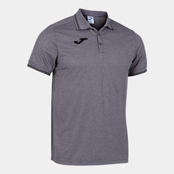 Joma 101588.250 Campus III Polo Melan Düz Yaka Düz Gri Erkek T-shirt