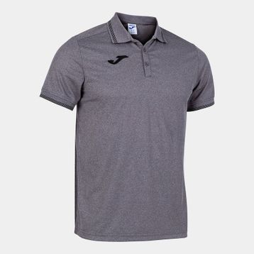 Joma 101588.250 Campus III Polo Melan Düz Yaka Düz Gri Erkek T-shirt