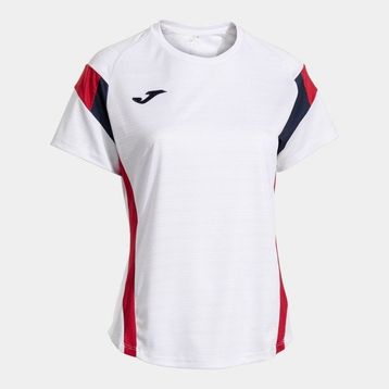Joma 902518.206 Montreal Kadın Sıfır Yaka Kırmızı Beyaz Spor Tişört