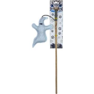 Jooys 50775 Kumaş Hayalet Figürlü 40 cm Tahta Kedi Oltası