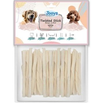 Jooys Beyaz Burgu Çubuk 100'lü Köpek Ödül Kemiği