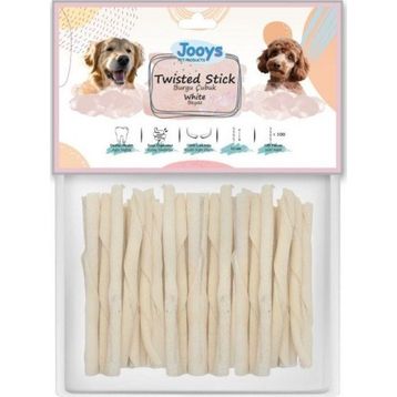 Jooys Beyaz Burgu Çubuk 100'lü Köpek Ödül Kemiği