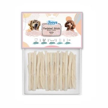 Jooys Beyaz Burgu Çubuk 100'lü Köpek Ödül Kemiği