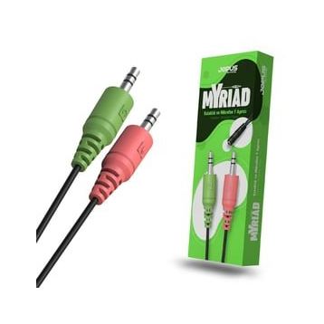 Jopus Jo-ac01 Myriad 3.5 mm Mikrofon Kulaklik Ayirici Y Kablo Siyah Aux Kablosu