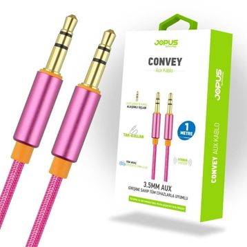 Jopus Universal Ja-05 Convey 3.5 mm 1 Metre Pembe Aux Kablosu