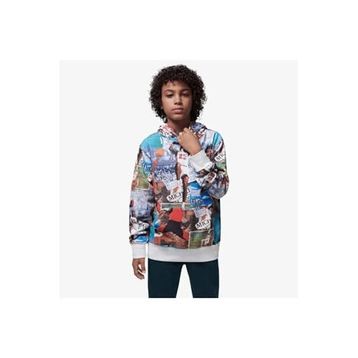 Jordan 95D396-782 Brooklyn All Over Print Fleece Pullover Çok Renkli Çocuk Sweatshirt