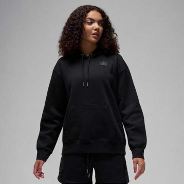 Jordan FV7050-010 Siyah Flight Fleece Satin Lined Pullover Hoodie Kadın Sweatshirt