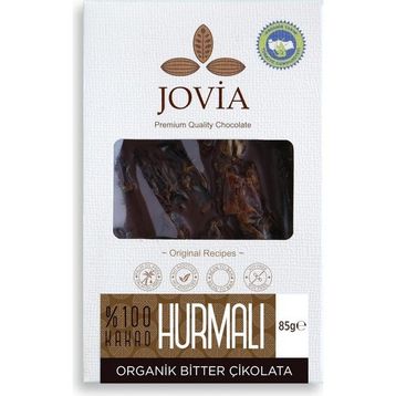 Jovia 85 gr Bitter Hurmalı Organik Çikolata
