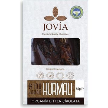 Jovia 85 gr Bitter Hurmalı Organik Çikolata