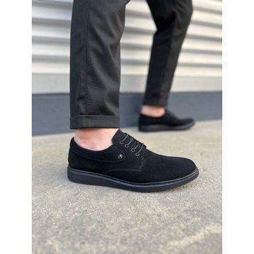 Joy Ayakkabı JY0610 SST Siyah Clasico Bağcıklı Süet Erkek Klasik Ayakkabı