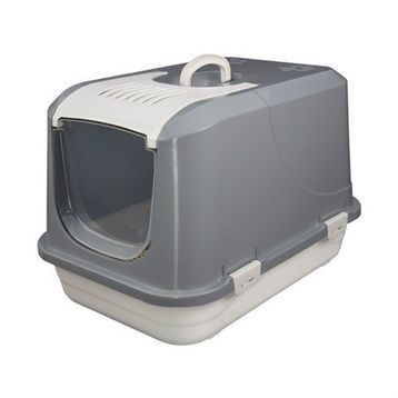 Joypet 50x45x65 cm Gri Large Üstü Açılabilir Kapalı Kedi Tuvaleti
