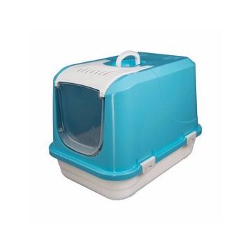 Joypet 50x45x65 cm Mavi Large Üstü Açılabilir Kapalı Kedi Tuvaleti