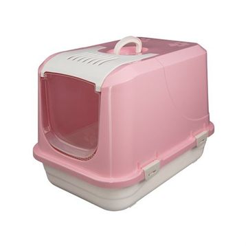 Joypet 50x45x65 cm Pembe Large Üstü Açılabilir Kapalı Kedi Tuvaleti