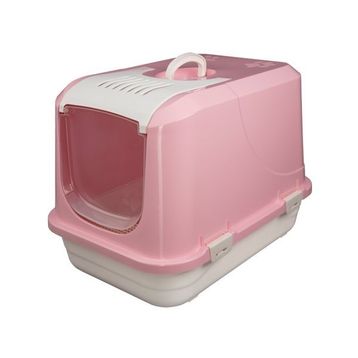 Joypet 50x45x65 cm Pembe Large Üstü Açılabilir Kapalı Kedi Tuvaleti