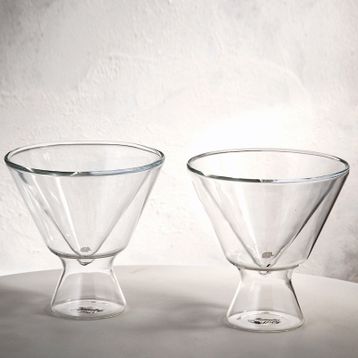 Jumbo 150 ml Glory 2'li Double Wall Çift Cidarlı V Bardak