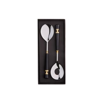 Jumbo Black 2 Parça Salata Servis Seti