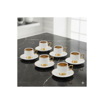 Jumbo Ellmore Gold 6'Lı Kahve Fincan Takımı