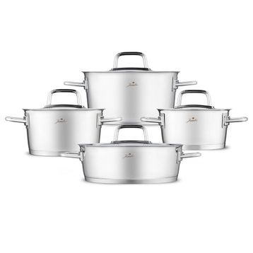 Jumbo Felix 8 Parça 26 cm Paslanmaz Çelik Derin Tencere Seti