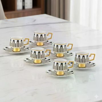 Jumbo Glorious 6'Lı Kahve Fincan Takımı