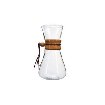 Jumbo Glory Ahşap Aparatlı 850 ml Cam Kahve Demleme Ekipmanı