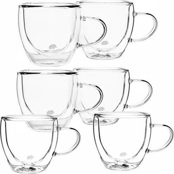 Jumbo Glory Double Wall 6'lı Çift Cidarlı 75 ml Fincan Takımı
