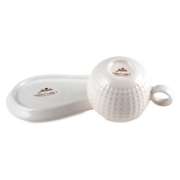 Jumbo Golfline Beyaz Fincan Beyaz Tabak Tekli Fincan Takımı