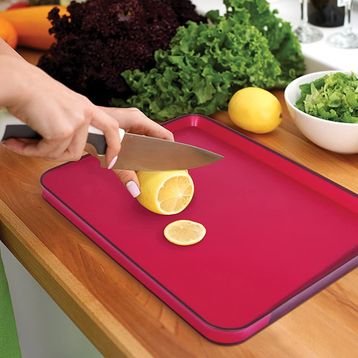 Jumbo Joseph & Joseph 60004 Cut&Carve Plus Kırmızı Büyük Kesme Tahtası