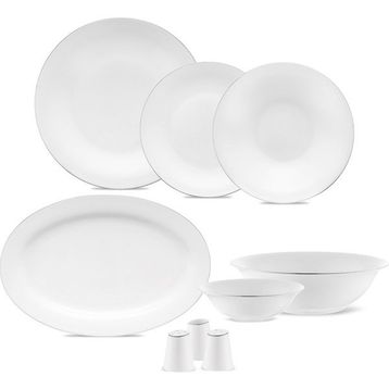 Jumbo Merlem 55 Parça Platin 12 Kişilik Yemek Takımı