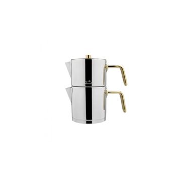 Jumbo Metalix Titanyum Gold Midi Çaydanlık