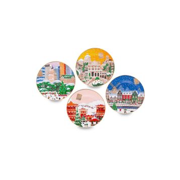 Jumbo New Year Countries 20 cm 4'lü Pasta Tabağı