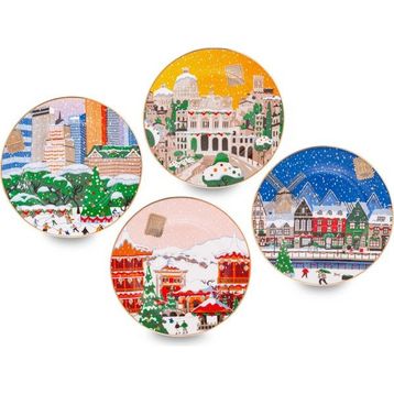 Jumbo New Year Countries 20 cm 4'lü Pasta Tabağı