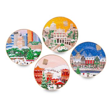 Jumbo New Year Countries 20 cm 4'lü Pasta Tabağı