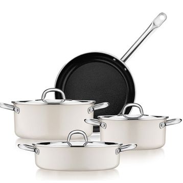 Jumbo Swiss Crystal Krem 7 Parça Tencere Seti