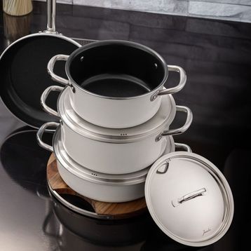 Jumbo Swiss Crystal Krem 7 Parça Tencere Seti
