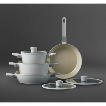 Jumbo Swiss Crystal Light Grey 7 Parça Tencere Seti