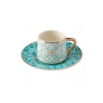 Jumbo Turquoise 2 Kişilik Kahve Fincan Takımı