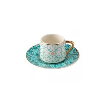 Jumbo Turquoise 2 Kişilik Kahve Fincan Takımı