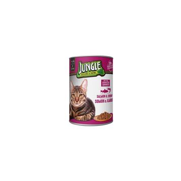 Jungle 24'lü 415 gr Somonlu Kedi Konservesi