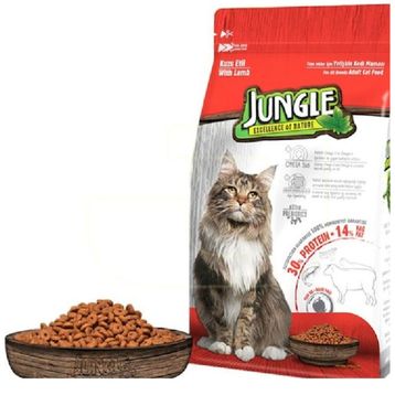 Jungle 2x500 gr Kuzu Etli Yetişkin Kedi Maması