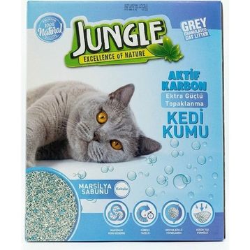 Jungle 6 lt İnce Taneli Karbonlu ve Marsilya Sabunlu Topaklanan Kedi Kumu