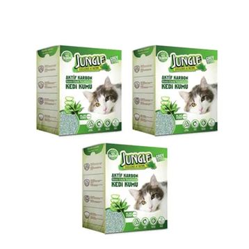 Jungle Aloe Veralı Aktif Karbonlu 3x6 lt Kedi Kumu
