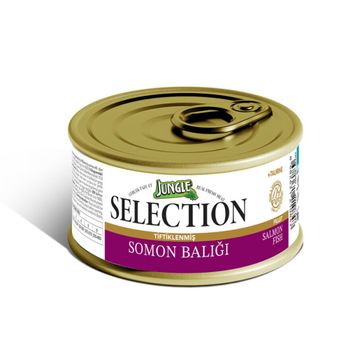Jungle Selection Tiftiklenmiş 70 gr Somonlu Kedi Konservesi