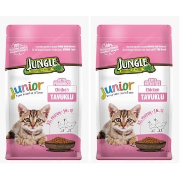 Jungle Tavuklu Yavru 2 x 500 GR Kedi Maması
