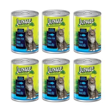 Jungle Ton Balıklı 6x415 gr Kedi Konserve