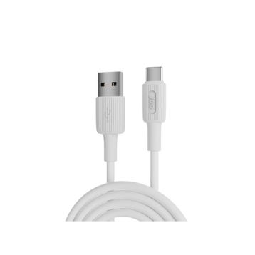 Juo 1 mt 12W Beyaz USB-A to Type-C Silikon Hızlı Şarj ve Data Kablosu