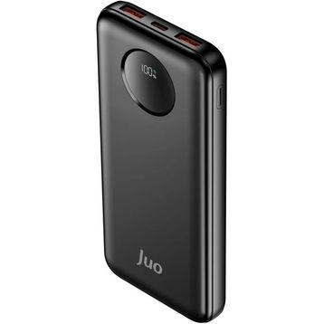 Juo 10000 mAh 22.5W Dijital Led Ekranlı Siyah Taşınabilir Hızlı Şarj Cihazı Powerbank