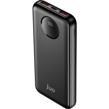 Juo 10000 mAh 22.5W Dijital Led Ekranlı Siyah Taşınabilir Hızlı Şarj Cihazı Powerbank