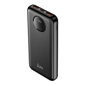 Juo 10000 mAh 22.5W Dijital Led Ekranlı Siyah Taşınabilir Hızlı Şarj Cihazı Powerbank