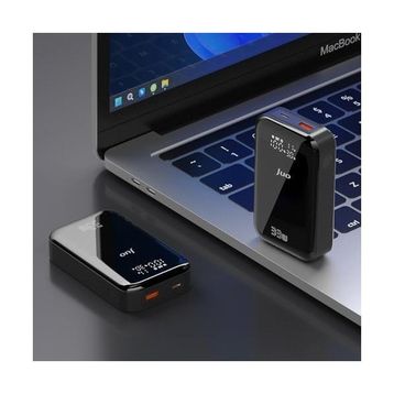 Juo 10000 mAh 33W Led Watt Amper Göstergeli Usb-a Type-c Powerbank Taşınabilir Hızlı Şarj Cihazı